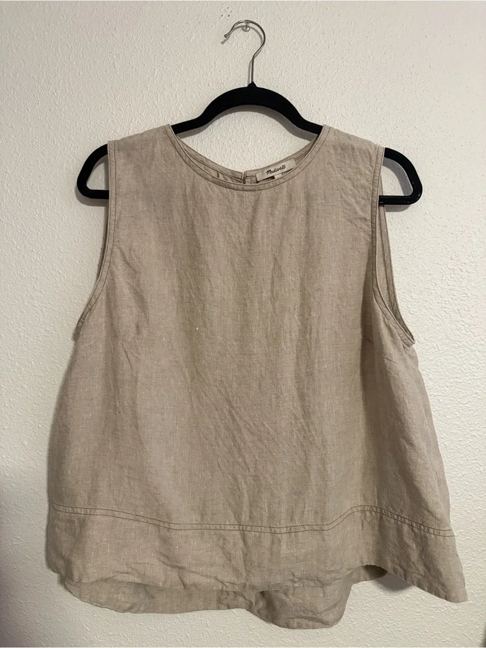 Madewell Linen Pleated Shell Top - Picture 2 of 9